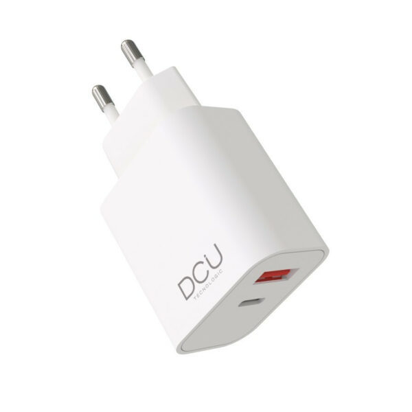 Cargador DCU 1xUSB C Power Delivery 20W, 1xUSB A 3.0 Quick Charge de 18 W