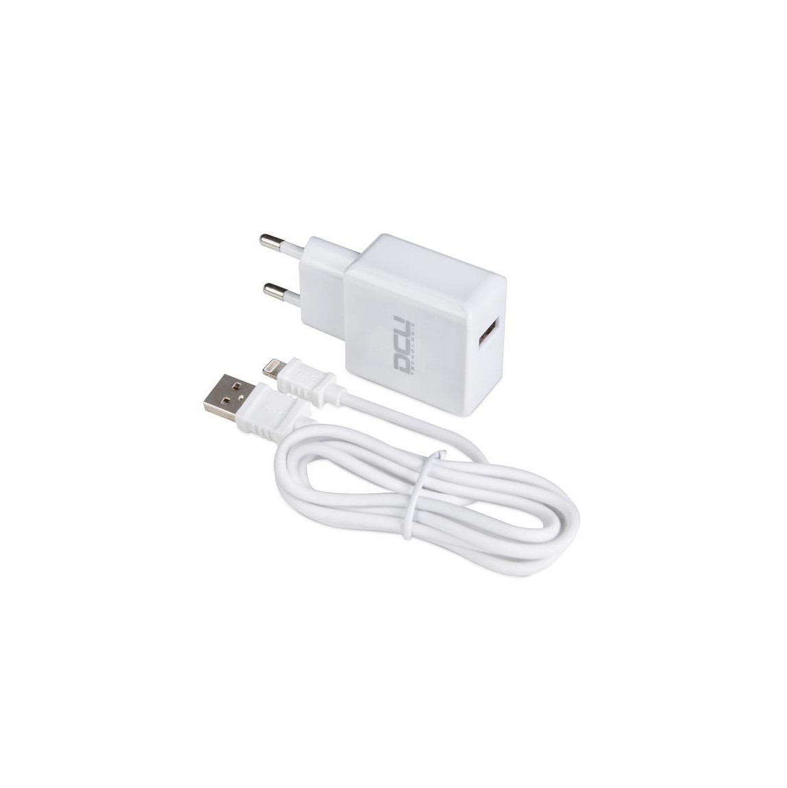 Art241400 Cargador DCU 1xUSB A + Cable Lightning, 1 metro