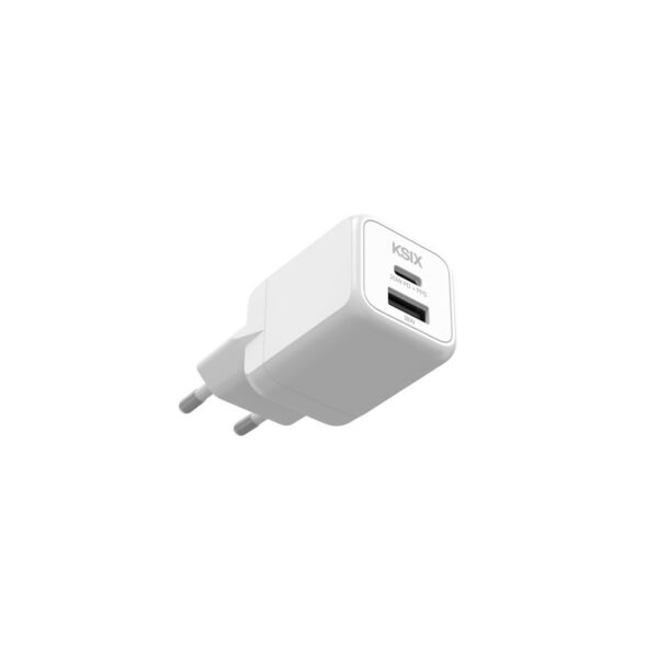 Cargador KSIX USB-C + USB A 20 W