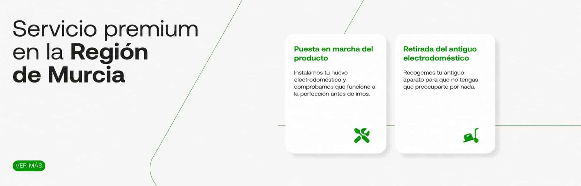 Servicio premium en la Región de Murcia: puesta en marcha y retirada del antiguo electrodoméstico
