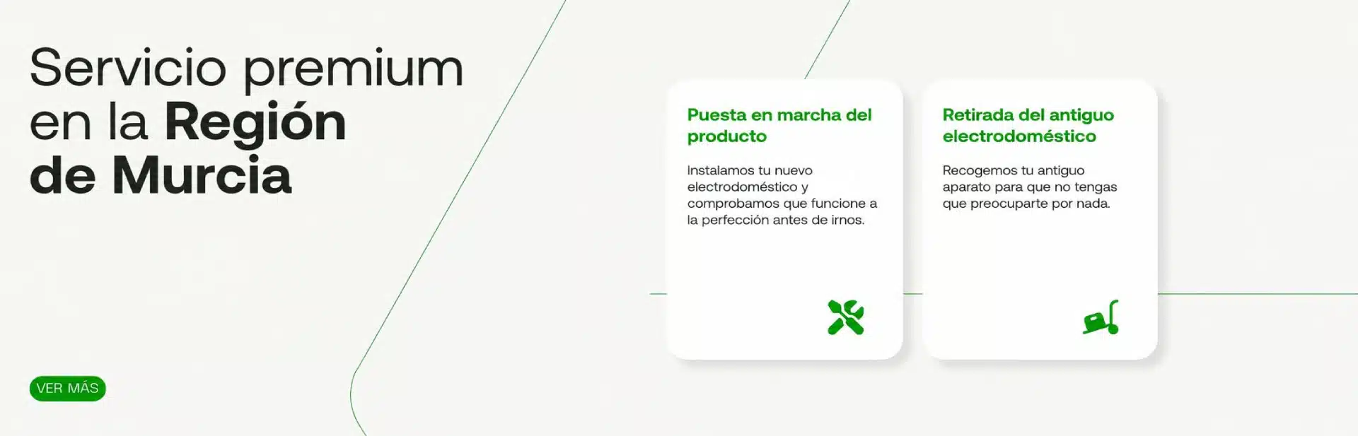 Servicio premium en la Región de Murcia: puesta en marcha y retirada del antiguo electrodoméstico